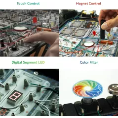 Kit d’Ingénierie Circuit Électrique Playz Avancé avec 328+ Projets STEM pour Enfants 8-13+